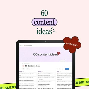 FREE 60 Content Ideas